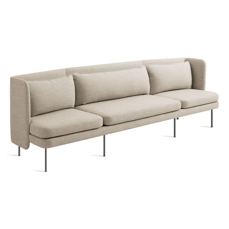 Bloke Sofa, Tait Stone Textured Basketweave, 34" H x 95" W x 32" D, Slate