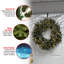 The Holiday Aisle® 30" Glittery Bristle Pine Wreath with Dual Color LED Cosmic Lights