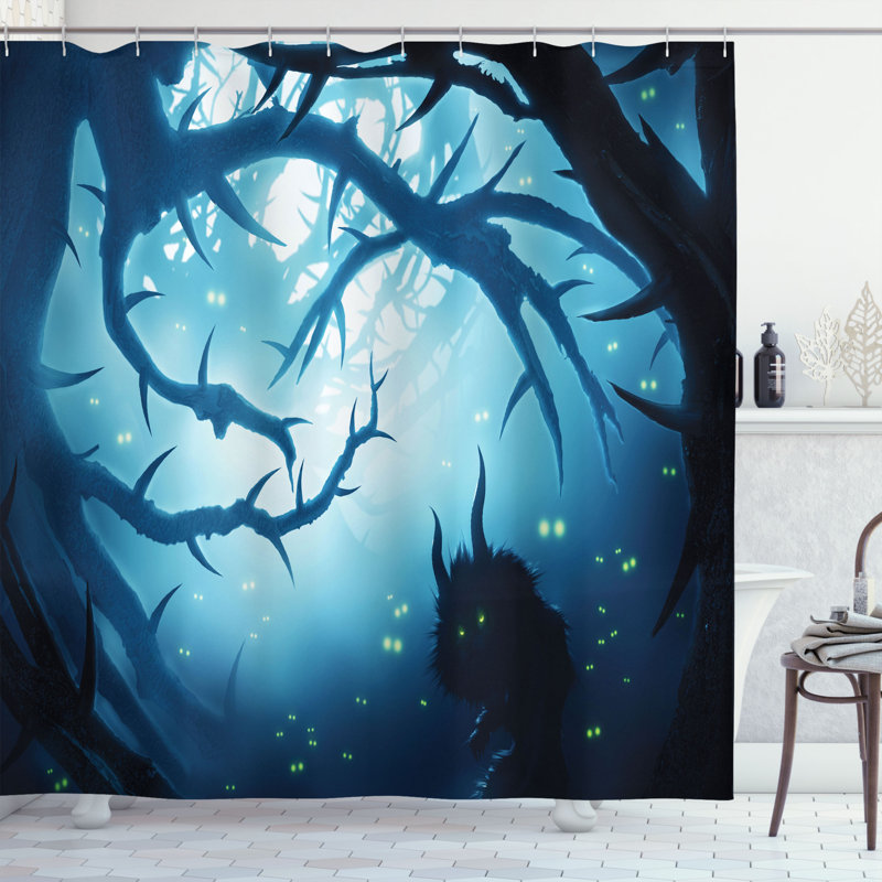 Animal Print Shower Curtain with Hooks Included, 70" H x 69" W