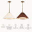 Luminaire suspendu plissé et festonné 1 lumière l 15,2 po-1197508906