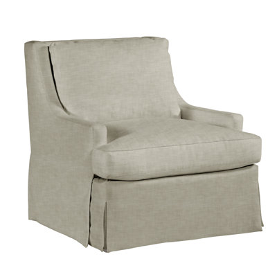 Royce 35" Wide Linen Slipcovered Armchair