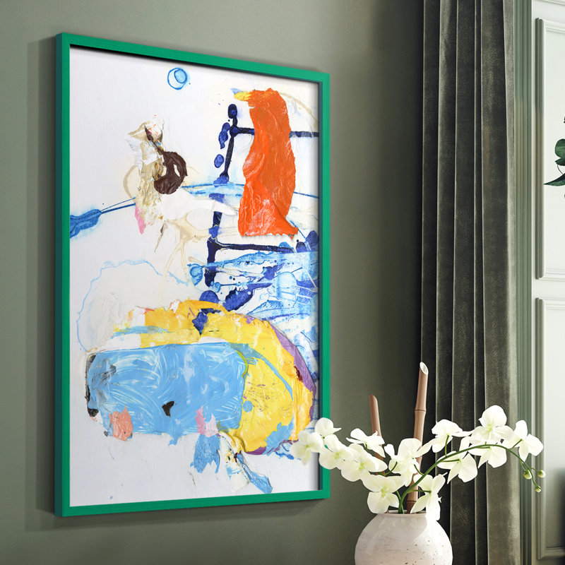 Evidence I Framed Print - Solid Wood, Green, 10" H x 8" W
