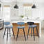 Bilgin Payton Modern Bar or Counter Height Stool with Upholstered Seat and Wood Frame-2112469263-2112469248-2112469254
