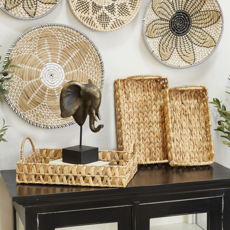 Harpswell Wicker Tray - Set of 3