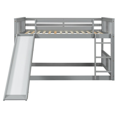 Full Over Full Bunk Bed with Ladder with Slide