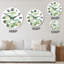 Branche d'eucalyptus sur blanc III - Horloge murale tropicale-1329297991