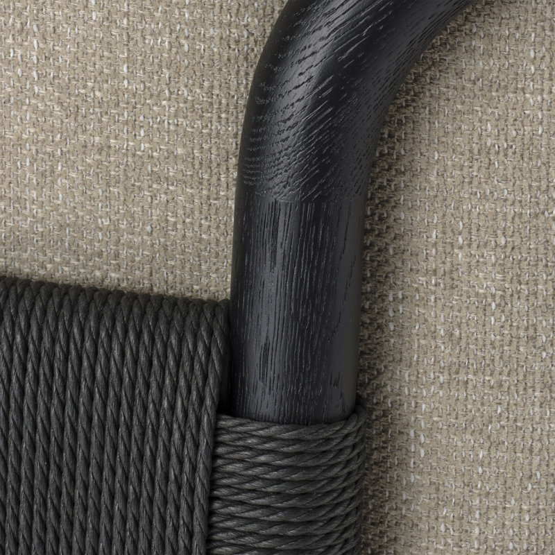 Fauteuil lounge Tether, chêne ébène, Chêne ébène
