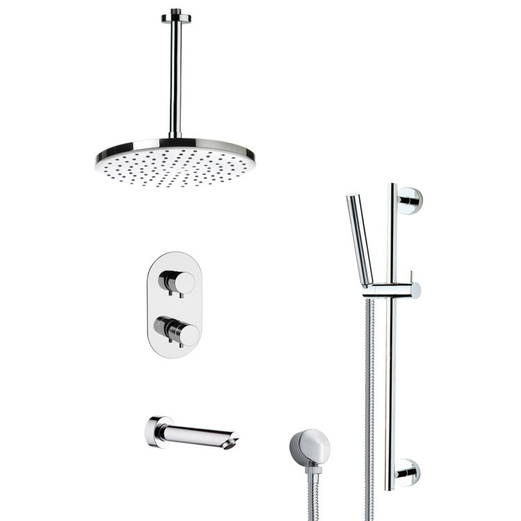 Système de douche complet thermostatique avec valve brute Galiano