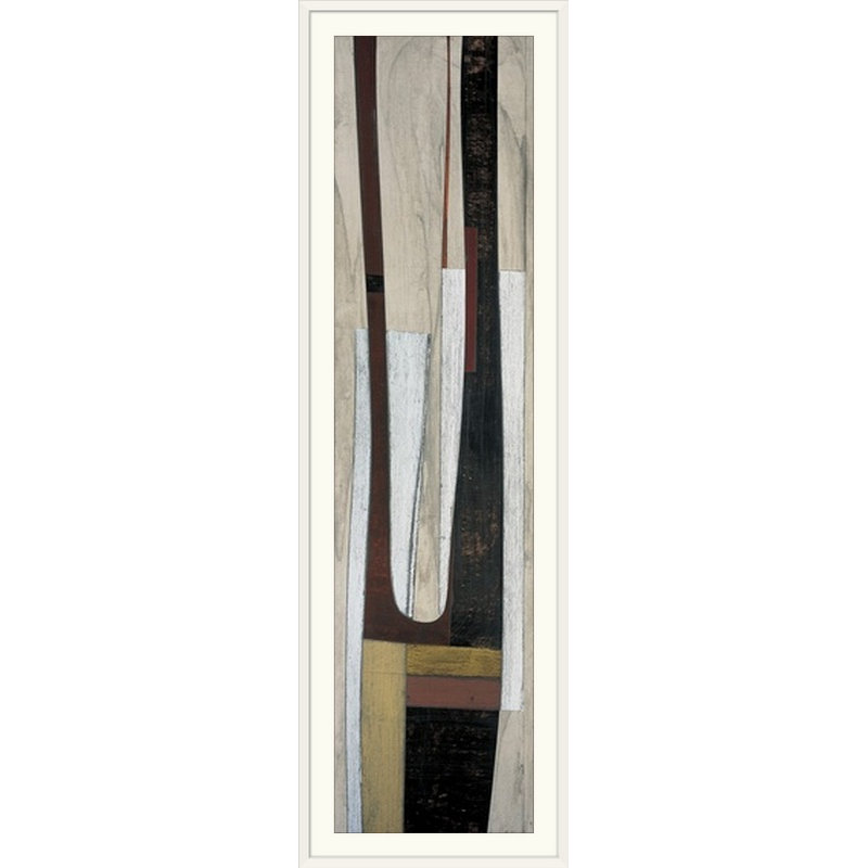 « iii » par matias duarte-impression Triad, Cadre blanc, H 56 po x l 20 po x P 1 po