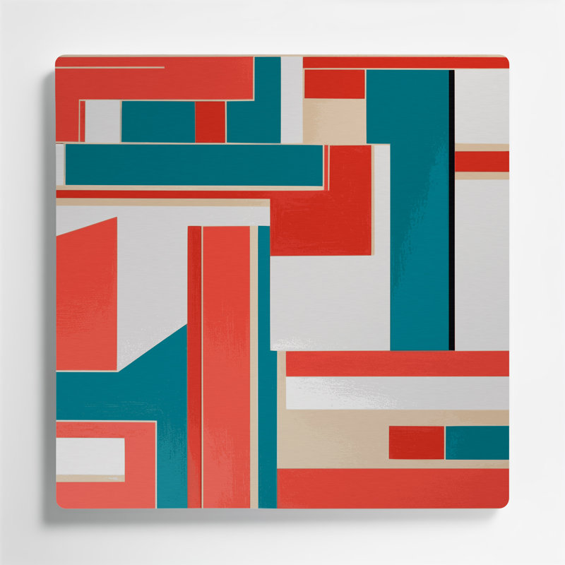 Hard Edge 89 Orange Metal Wall Art