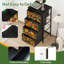 Commode à 4 tiroirs à rangement vertical ornée de mandala floral tourbillons à motif cachemire orange et sarcelle rétro avec tiroirs en bois