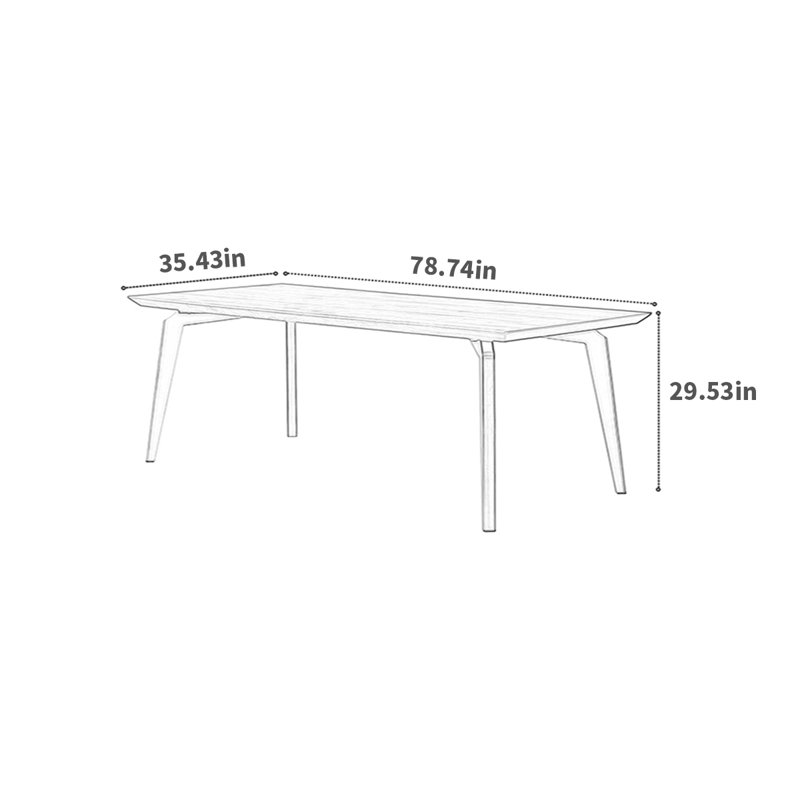 Table de salle à manger simple Simple, L 35,43 po x L 78,74 po