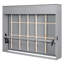 Grand lit escamotable mural et USB, gris-1061639369