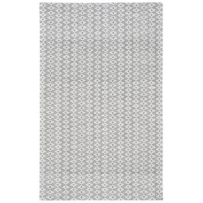 Tapis géométrique en laine et coton tissé à la main Karaline