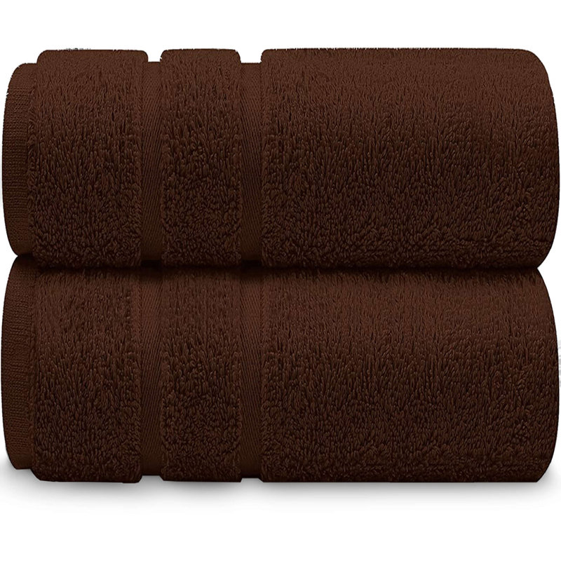 Maryori Cotton Bath Towels 70x140, Dark Brown