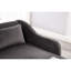 Chaise longue élégante avec revêtement en velours gris et structure rembourrée en bois d'eucalyptus