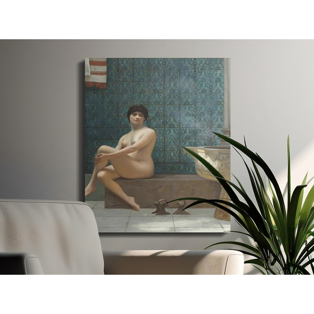 Jean-Leon Gerome Bather Canvas Wall Art, Ottoman Bath Painting, Gallery Wrapped Canvas, Ready to Hang, Archival Print, Modern Decor