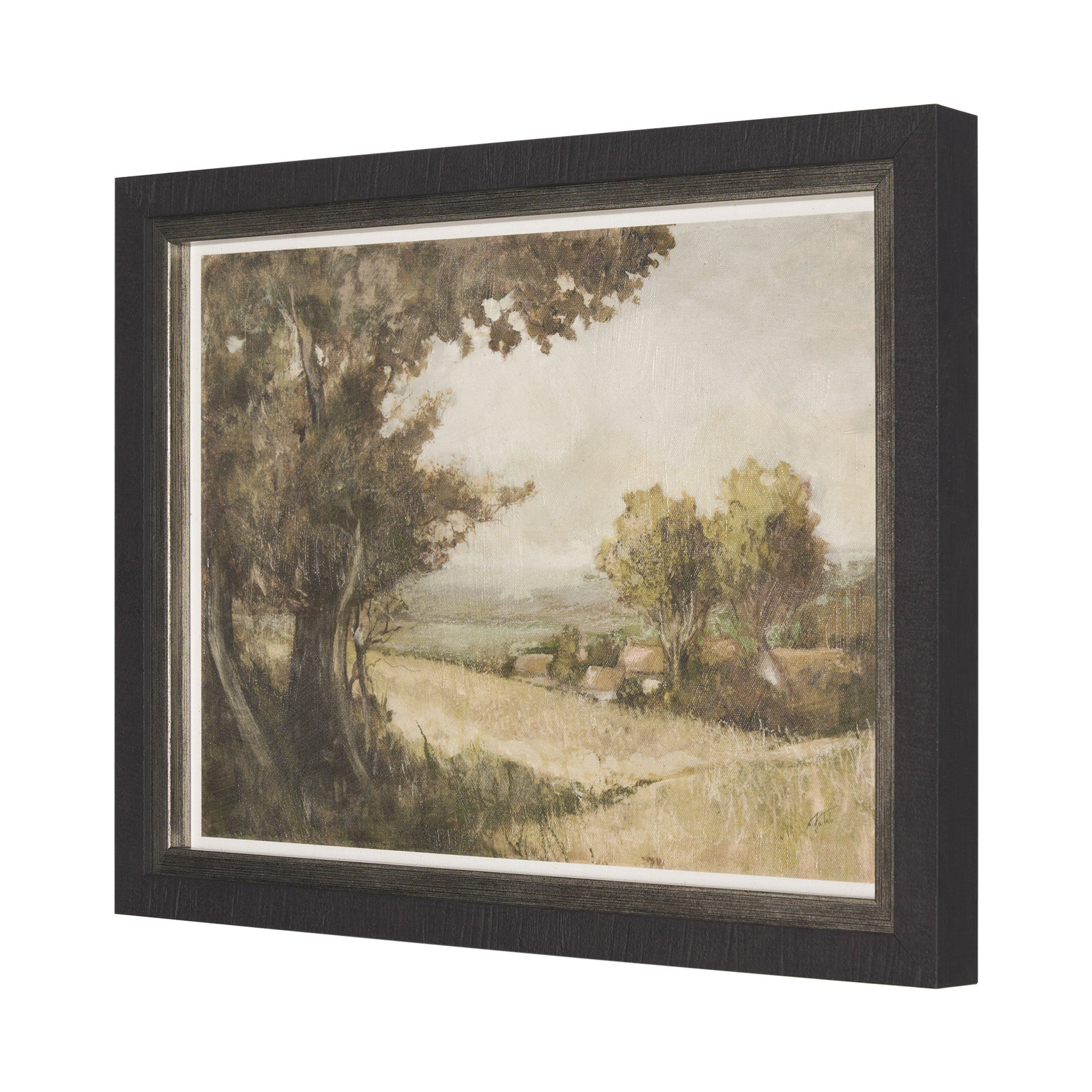 Greeicy Style Landscape IV By Studio A Hand Embellished Framed Art Print, Old Style Landscape II, 16.5" H x 21.5" W x 1.6" D