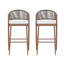 Lot de 2 chaises longues d'extérieur en forme de U, en PE, avec coussin d'eau, structure en aluminium, style et finition modernes.