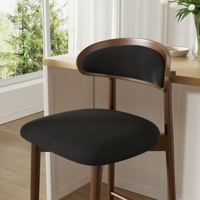 Upholstered Solid Wood Dining Chair With Footrest - Stylish And Comfortable Side Chair