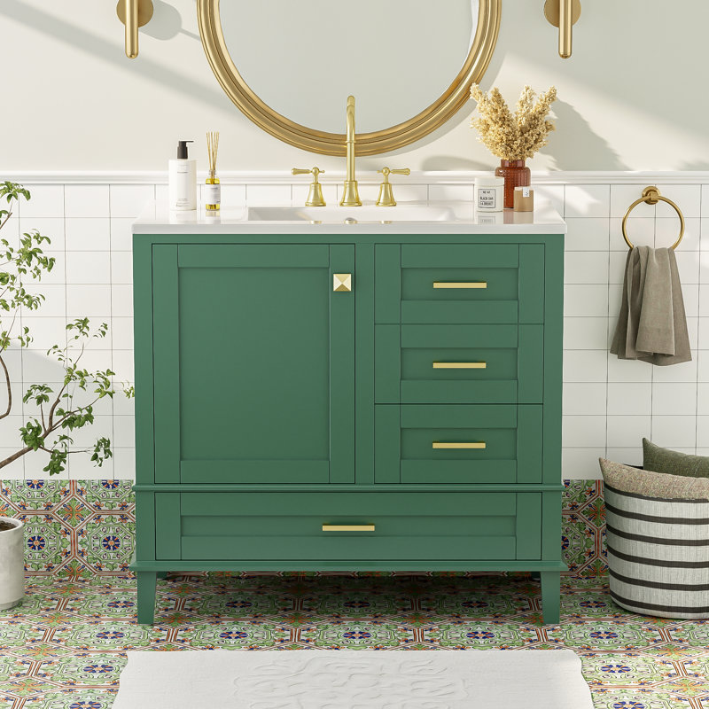 Bathroom Vanity, Green
