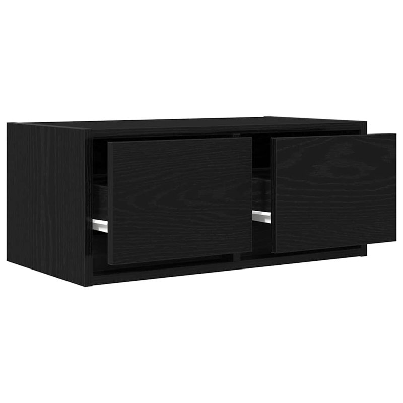 TV Cabinet 31x25.5 Cm Engineered Wood, 60 cm, Black Oak
