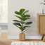 Mcconnell 28 po Faux figure de plante dans un panier de ciment
