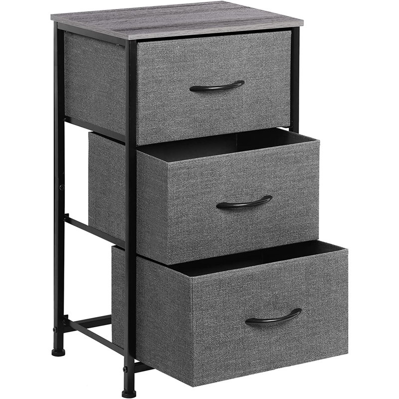 Thorgunn 15.75 " W 3 - Drawer Dresser, Gray