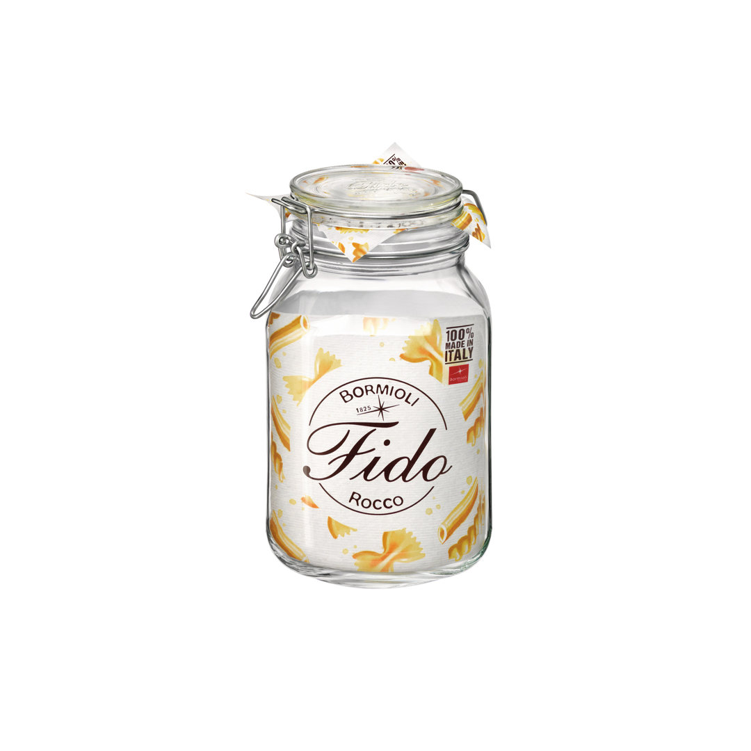 Fido 67.75 oz. Food Jar, Clear (Set of 6) Bormioli Rocco