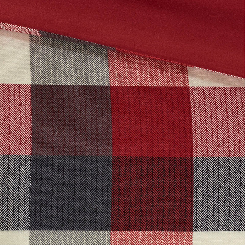 Housse de couette à chevrons élégante de 6 pièces pour lits King/King avec détails brodés