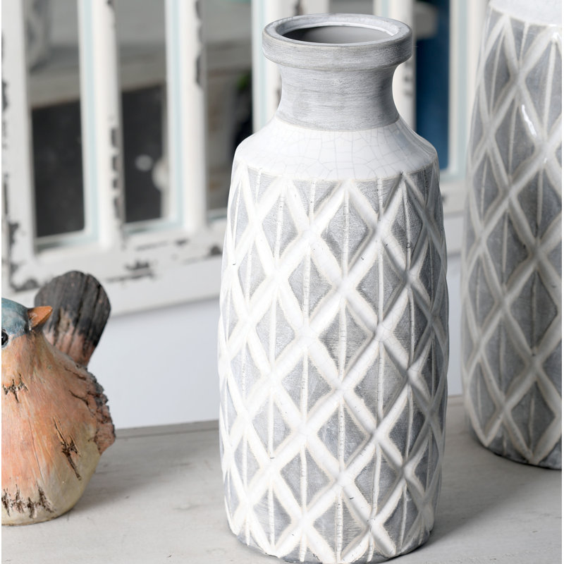 Kingston Stoneware Table Vase, 16" H x 6" W x 6" D