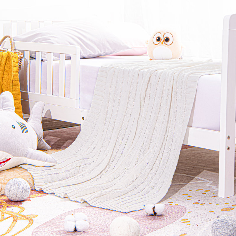 Couverture pour bébé 100% pur coton, 30 x 40 pouces - NTBAY, Blanc