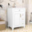 Meuble-lavabo autoportant élégant avec rangement intelligent et lavabo-677012443