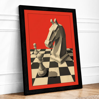 Knight's Gambit Geometric - Framed Print