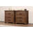 Rustic Three Drawer Reclaimed Solid Wood Farmhouse Nightstand Set of Two