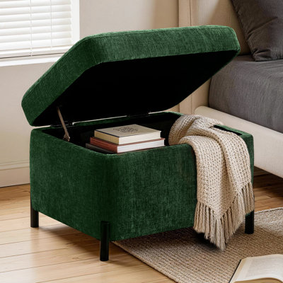 23.6" W Rectangle Upholstered Storage Ottoman