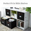 Paniers de rangement DECOMOMO, bacs de rangement 13 x 15 x 13 avec étiquettes pour organiser les tablettes Kallax (Kallax / 4 pièces, noir)-80311866