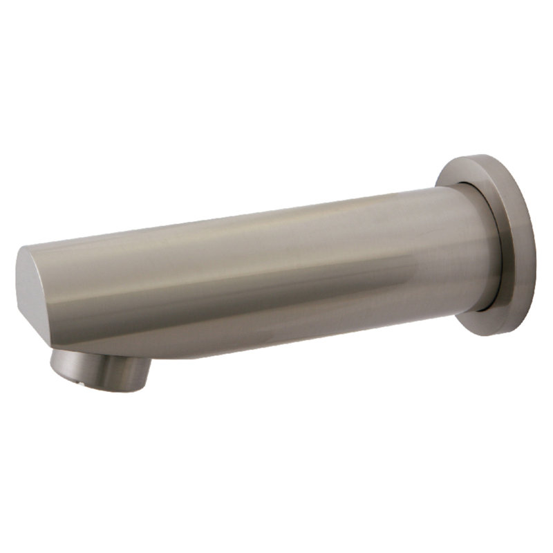 Kingston Brass Shower Scape 6-1/2 Inch Non-Diverter Tub Spout, Brushed Nickel