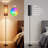 Floor Lamps For Living Room, Modern Floor Lamp With RGB Leds Bulb,Dimmable Floor Lamp With App Control & Remote Control,Tall Reading Lamp For Bedroom, Living Room, Office Lampshade-1554481592