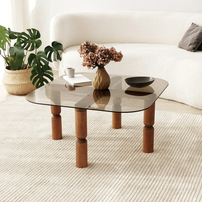 Glorias Coffee Table, Walnut/Smoked