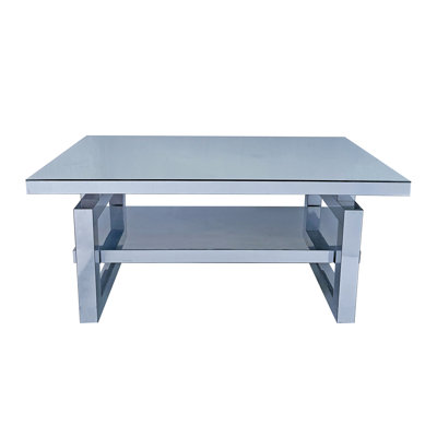 Modern Square Luxury Coffee Table Home Tempered Glass Tea Table Living Room Balcony Simple Table Simple Small Apartment