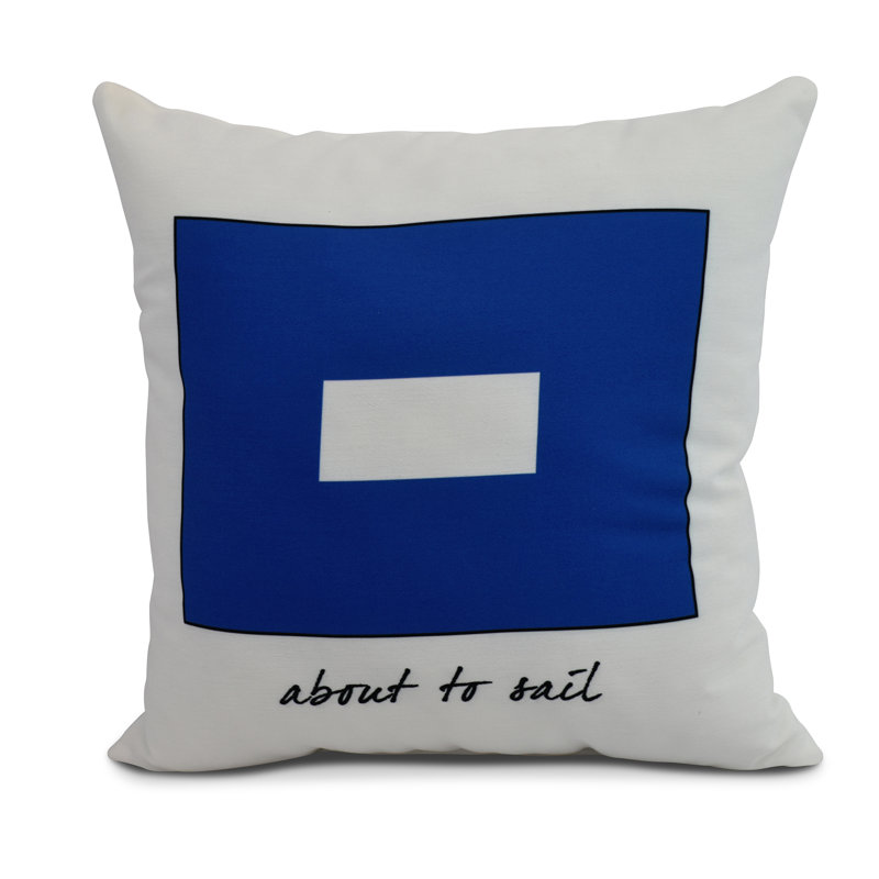Housse de coussin d'extérieur carré Nantucket, 16 po x 16 po