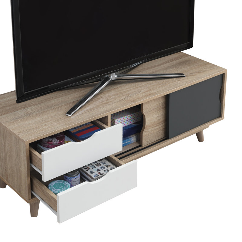 Stanton TV Stand for TVs up to 65", Sonoma Oak/White/Grey