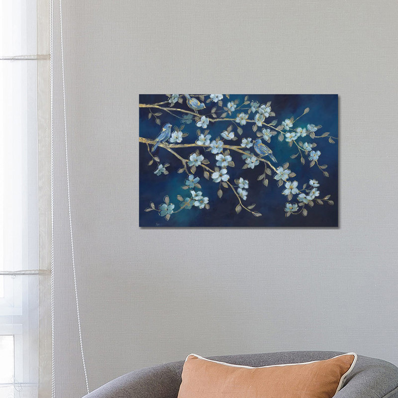 Bluebird Conference by Nan - Painting on Canvas, 66.04 cm H x 45.72 cm W x 1.91 cm D, Wrapped Canvas