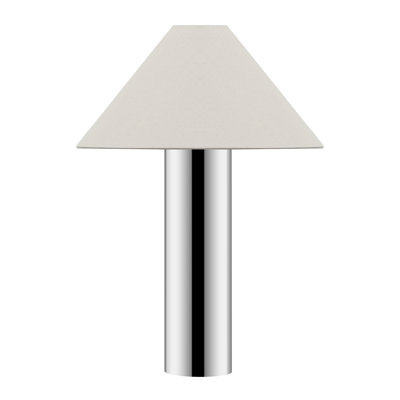 Cheri 20.5 Inch Chrome/White Metal Table Lamp