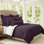 Ensemble d'édredon en coton aubergine 6 pièces Elsie-115684634