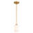 Shelby Gold Brass Transitional Mini Pendant Ceiling Light White Glass