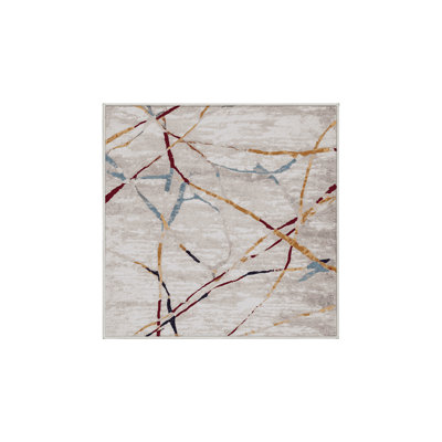 Machine Washable Beige Area Rug