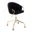 Chaise de travail en métal doré et velours-1093666231