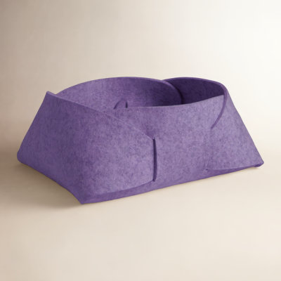 Blu Dot Double Tuck Wool / Felt Decorative Basket